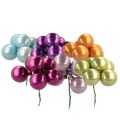Floristik24 Mini palline di Natale su filo, bacche specchiate, colorate, 40 mm, 32 pezzi
