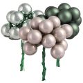 Floristik24 Bacche a specchio Natale Verde Perla Grigio Ø20mm 140 pz