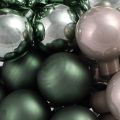 Bacche a specchio Natale Verde Perla Grigio Ø20mm 140 pz | Floristik24.it