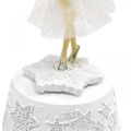 Floristik24 Carillon ballerina bianca decorazione invernale Ø10.5cm H18.5cm