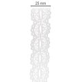 Nastro decorativo in cotone con motivo a pizzo, in rotolo, ideale per il fai da te e la decorazione, largo 25 mm e lungo 10 m. | Floristik24.it