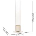 Portacandele moderno a cono con cilindro e base in vetro, 31 cm | Floristik24.it