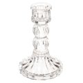 Floristik24 Portacandele trasparente, design classico, decorazione da tavola, 12 cm, 2 pezzi