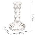 Portacandele trasparente, design classico, decorazione da tavola, 12 cm, 2 pezzi | Floristik24.it