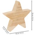 Portacandele rustico in legno a forma di stella per candele affusolate, 16 cm | Floristik24.it