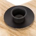 Portacandele rustico in legno a forma di stella per candele affusolate, 16 cm | Floristik24.it