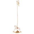 Floristik24 Portacandele a forma di cavallo a dondolo per albero di Natale, 20 cm, 3 pezzi