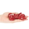 Portacandele rossi a forma di fiocco per candele affusolate da 11 cm, 2 pezzi | Floristik24.it