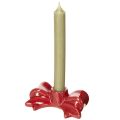 Portacandele rossi a forma di fiocco per candele affusolate da 11 cm, 2 pezzi | Floristik24.it