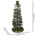 Candelabro a forma di albero di Natale, decorazione in metallo verde, 28 cm | Floristik24.it
