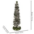 Portacandele a forma di albero di Natale, in metallo verde, 45 cm | Floristik24.it
