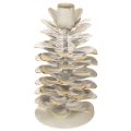 Floristik24 Portacandele a forma di pigna per candele affusolate, 17 cm