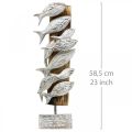 Floristik24 Pesce decorativo in piedi banco di pesce in legno Decorazione marittima 59cm