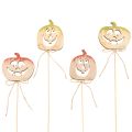 Floristik24 Zucca decorativa con viso, decorazione di Halloween, 31 cm, 12 pezzi