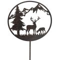 Floristik24 Paletto decorativo, animali del bosco, cervo e pino, 100 cm