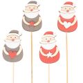 Floristik24 Paletti decorativi di Babbo Natale per composizioni floreali e piante in vaso, 31 cm, 12 pezzi