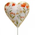 Spina fiore cuore spina decorativa cuore fiori 8×1,5×8 cm 4 pezzi