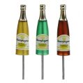 Floristik24 Tappo bottiglie di champagne marrone, verde, giallo 7,5 cm L28,5 cm 12 pezzi