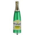 Floristik24 Tappo bottiglie di champagne marrone, verde, giallo 7,5 cm L28,5 cm 12 pezzi