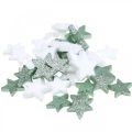 Floristik24 Decorazioni sparse Stelle natalizie sparse verde bianco Ø4/5cm 40pz