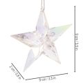 Stelle decorative in acrilico trasparente iridescente, decorazioni per albero di Natale, 9 cm, 6 pezzi | Floristik24.it