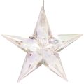 Stelle decorative in acrilico trasparente iridescente, decorazioni per albero di Natale, 9 cm, 6 pezzi | Floristik24.it