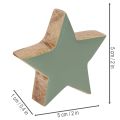 Set di stelle decorative in legno per tavolo e davanzale, 5 cm, 9 pezzi | Floristik24.it