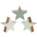 Floristik24 Statuetta decorativa a forma di stella, decorazione da tavolo, 10 cm, 3 pezzi