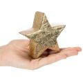 Supporto decorativo a forma di stella natalizia per tavolo o mensola, 10 cm, 3 pezzi | Floristik24.it