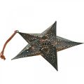 Floristik24 Appendino natalizio Star Metal Star Black H19cm