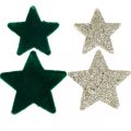 Floristik24 Gli zuccherini a stella mescolano Natale verde e oro 4cm/5cm 40p