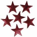 Floristik24 Deco stella rosso scuro 4 cm 12 pezzi