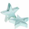 Floristik24 Deco Stars Ice Blue 4cm 12 pezzi