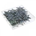 Floristik24 Stelle decorative in legno blu, stelle in legno verdi Natale 4cm mix 36 pezzi