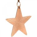 Floristik24 Ciondolo stella, decorazione natalizia, decorazione in metallo color rame 9,5 × 9,5 cm 3 pezzi