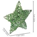 Set di stelle decorative in filo metallico verde, due misure, 10 cm, 12 pezzi | Floristik24.it