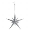 Floristik24 Addobbi natalizie Stella scintillante da sospendere Colore argento 13 cm 12 pezzi