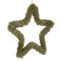 Floristik24 Stella decorativa da appendere, in pelliccia sintetica, per porte e finestre, 30 cm, 3 pezzi