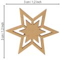 Assortimento di stelle decorative in legno per decorazioni da tavola e lavori creativi, 3 cm, 72 pezzi | Floristik24.it
