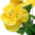Floristik24 Viole del pensiero artificiali Fiore artificiale giallo da attaccare 30 cm