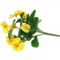 Floristik24 Viole del pensiero artificiali Fiore artificiale giallo da attaccare 30 cm