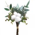 Bouquet artificiale Verde Bianco Bouquet invernale artificiale 33cm