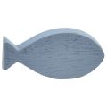 Floristik24 Decorazione a dispersione decorazione in legno pesce blu bianco marittimo 3–8 cm 24 pezzi