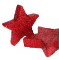 Floristik24 Decorazione a dispersione stelle rosse, mica 4-5cm 40p