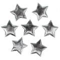 Floristik24 Decorazione da controllare stelle di stoffa argento 3 cm 100 pezzi