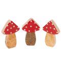 Floristik24 Funghi decorativi in legno per la tavola e come idea regalo, 6 cm, 8 pezzi