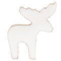 Statuetta decorativa in legno di alce, in piedi, decorazione natalizia da spargere, 6 cm, 8 pezzi | Floristik24.it