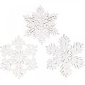 Floristik24 Parti scatter fiocco di neve, decorazione scatter cristallo di ghiaccio 3,5 cm 72 pezzi