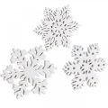 Floristik24 Parti scatter fiocco di neve, decorazione scatter cristallo di ghiaccio 3,5 cm 72 pezzi