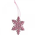 Floristik24 Addobbi natalizi pendente fiocco di neve legno 8cm 36pz